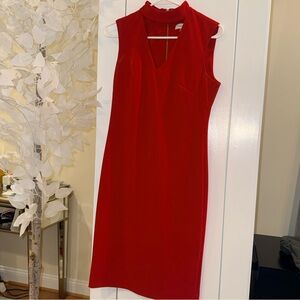 Calvin Klein Red Sleeveless Shift Dress Professional or cocktail dress